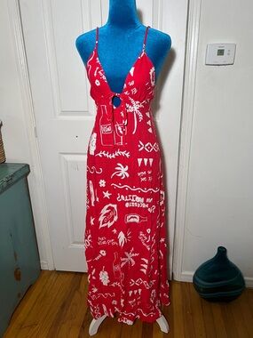 NWT Paper Heart Vino Red Maxi Dress Women’s Small